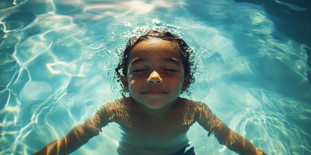 pmcpools_a_child_swimming_in_a_saltwater_pool with no irritation